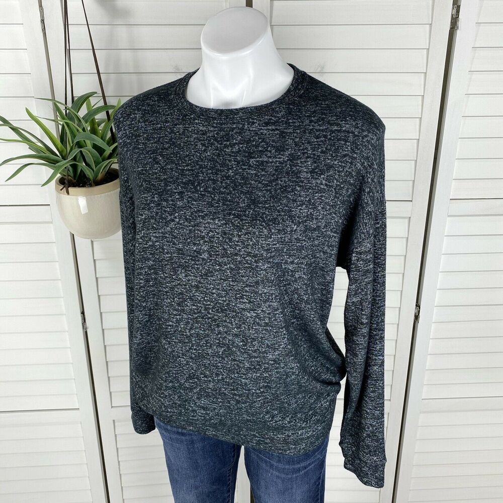 Athleta XS‎ Mindful Pullover Charcoal Grey Heather Long Sleeve Sweatshirt Top